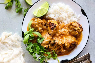 Curry Chicken Meatballs + Quinoa