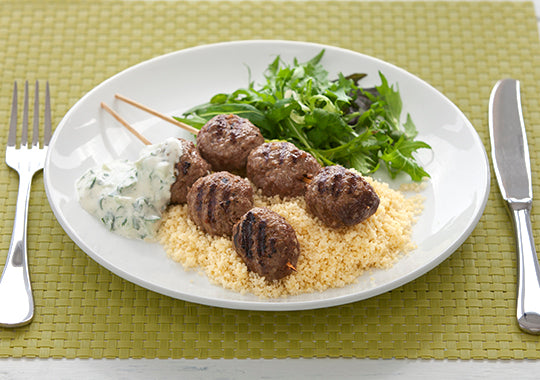 Lamb Meatballs over Quinoa