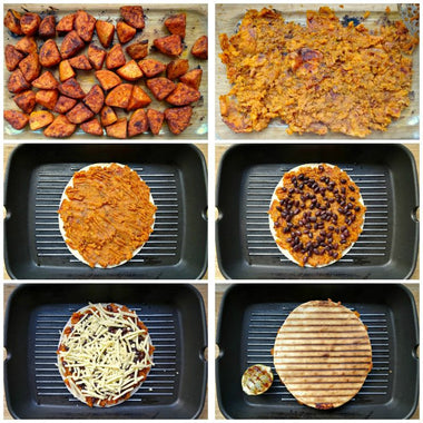 Black Bean + Sweet Potato Quesadillas (Vegetarian)