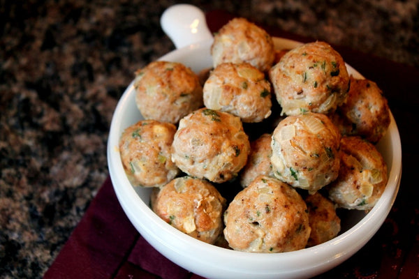 Chicken Apple Meatballs + Roasted Butternut Squash