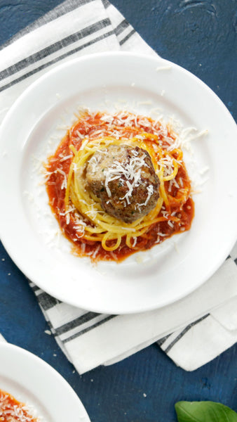 Sneaky Spaghetti + Meatballs