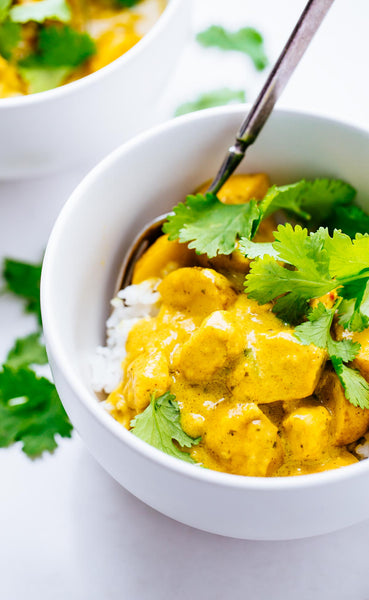 Creamy Curry Chicken over Basmati (Dairy Free)