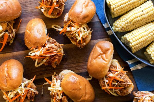 Pulled Pork Sliders + Buttered Corn