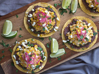 Black Bean Mexican Street Corn Tostadas