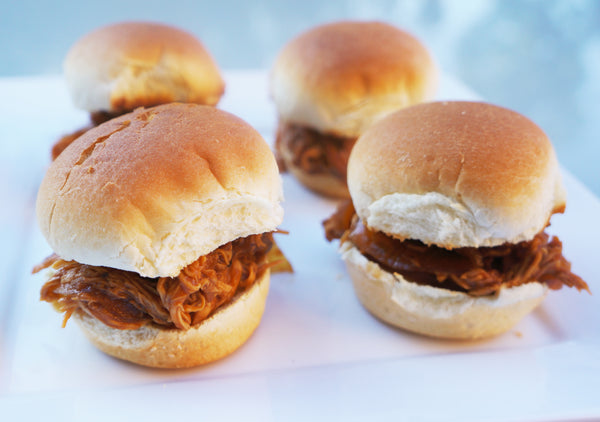 Pulled Pork Sliders + Garlic Parm Potatoes