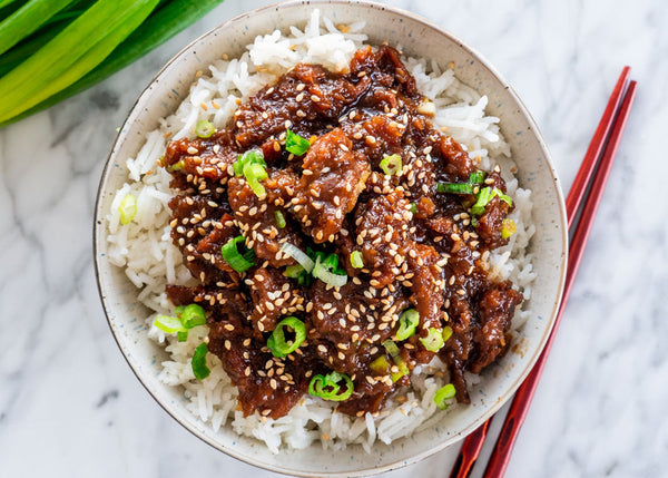 Mongolian Beef over Brown Rice