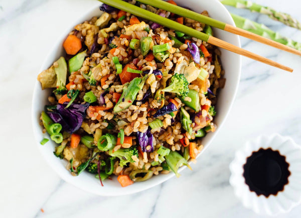 Not So Scary Stir-Fry (Chicken , Vegetable, Brown Rice Bowls)