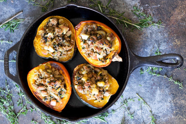 Harvest Quinoa Grain Bowls (includes: quinoa, roasted acorn squash, mushrooms & apples)